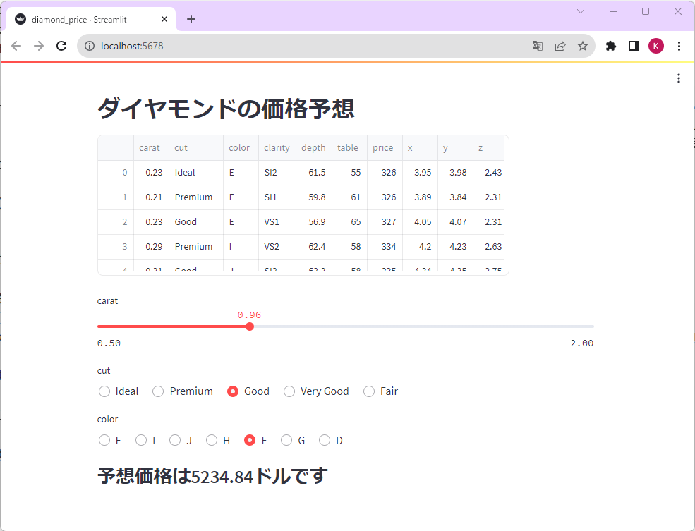 Streamlit入門 – 9)サンプルアプリ 12 sampleapp12